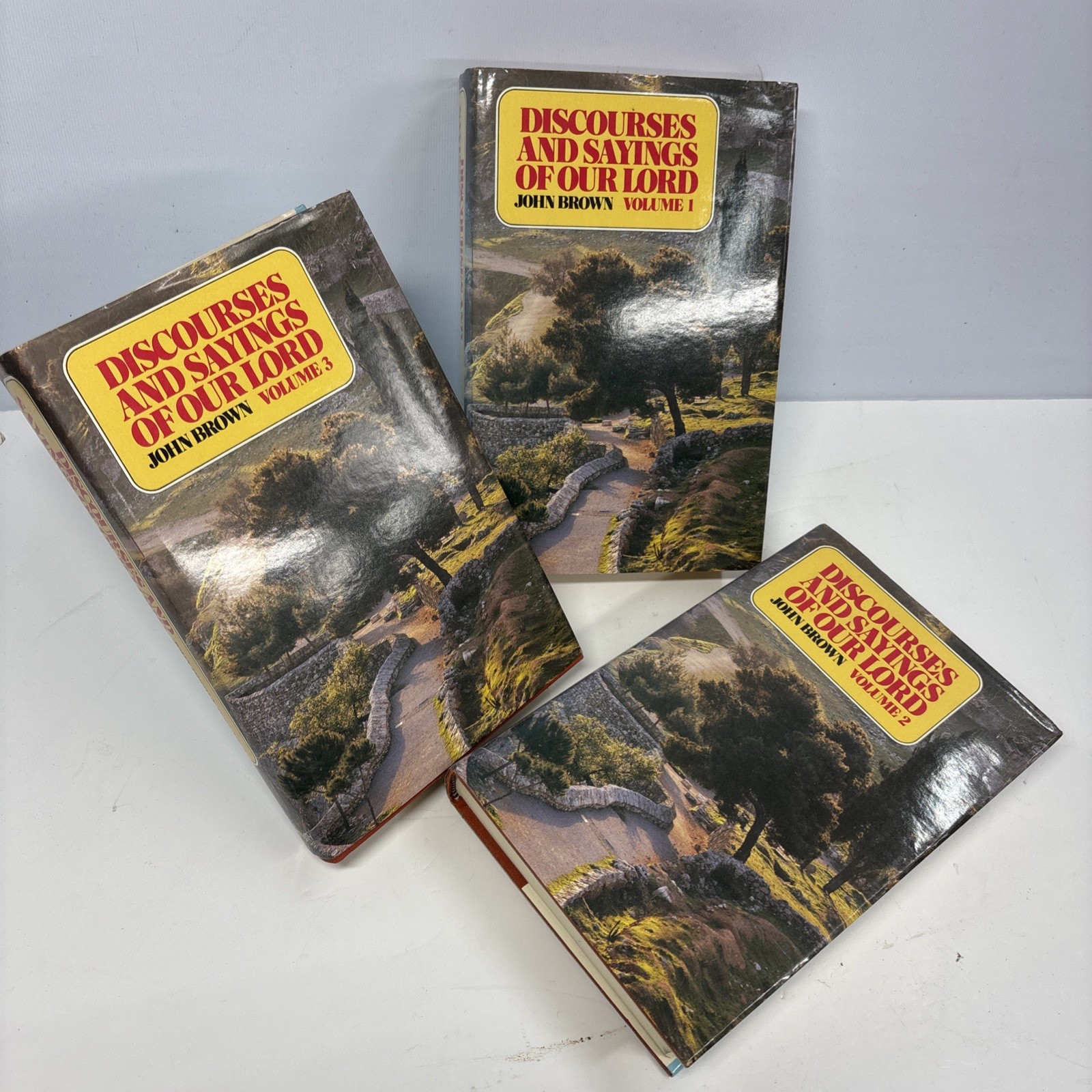 Discourses & Sayings of Our Lord JOHN BROWN 1850 HB DJ 3 Volume Set BoT 1990