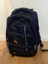 Satch Unisex Kinder  Schulrucksack Schulranzen Urban Journey blau/orange 30Liter