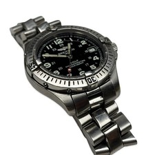 Breitling Colt A74350 38mm Black Dial Quartz Diver Watch w/ Fighter Bracelet 10