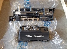 PFM United Brass DENVER RIO GRANDE WESTERN K-27 2-8-2 D&RGW 450 HOn3 Painted OB