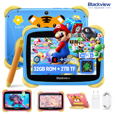 Blackview LINK MINI KIDS Kinder Tablet 7 Zoll 12GB+32GB+2TB Android 16 TÜV SÜD