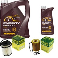 Inspektionspaket 6L Mannol Energy Premium 5W-30 FüR Opel Astra H Caravan 1.7