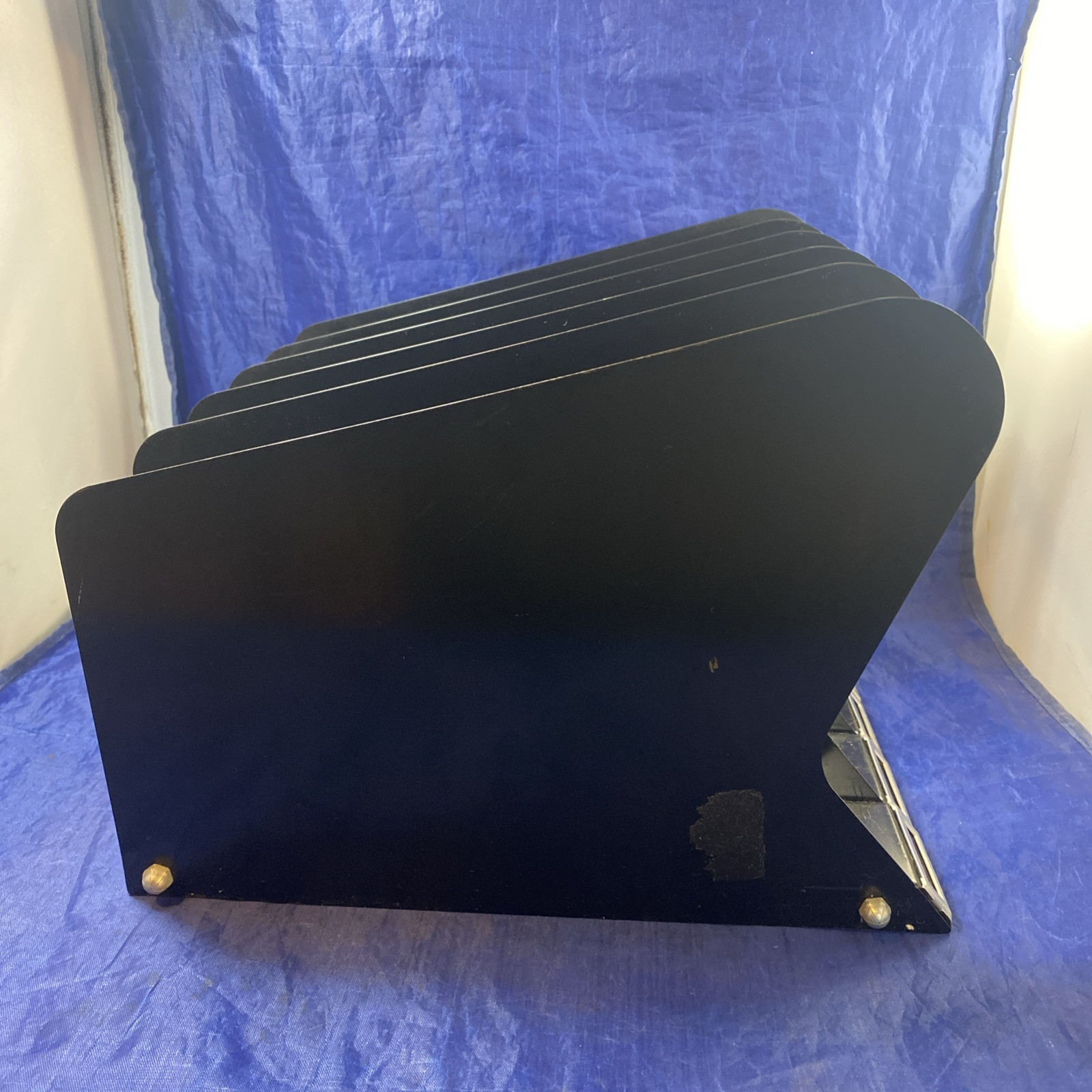 Tray File Organizer Industrial Metal Desk Mid Century Modern Atomic Era, Vtg