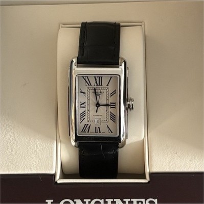 Longines DolceVita Automatic Silver Dial Leather Watch w/ Box & Papers
