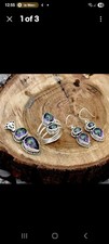 Mystic Topaz Ring,Pendant,Earing Gemstone 925 Sterling Silver Handmade Pendant