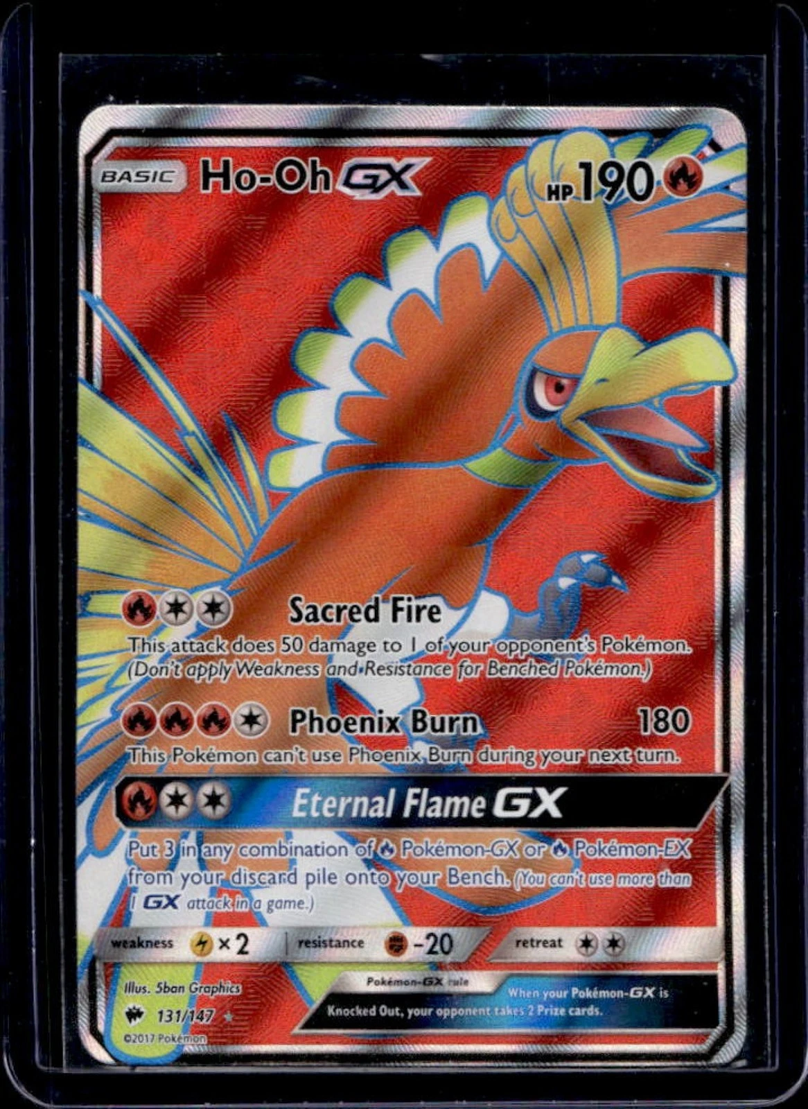 2017 Pokemon SM Burning Shadows Ho-Oh GX #131/147