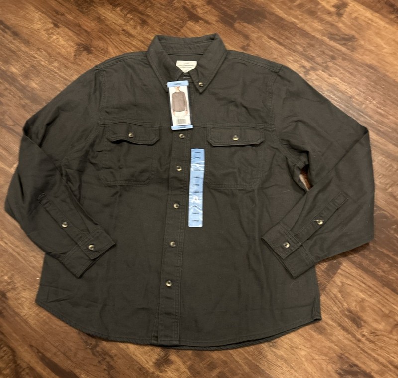 Lucky Brand Long Sleeve Button Front Raven Shirt Jacket Men’s Size L. NWT