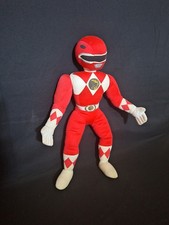 Vintage RED Power Ranger Mighty Morphin Poseable Plush Toy Doll Figure 1994