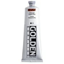 Heavy Body Acrylics by GOLDEN, Iridescent Copper (Fine), 5 fl. oz. Tube, Prof...