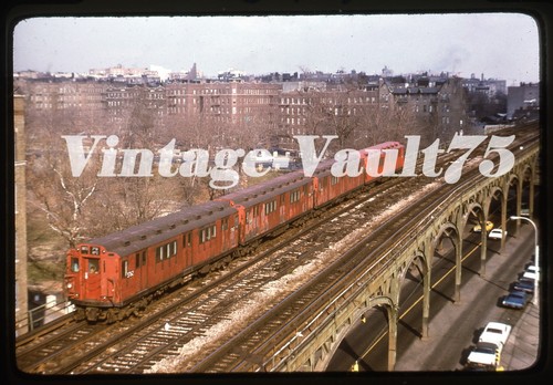 DUPLICATE SLIDE IRT LO-V SUBWAY R12 5762 3RD AVE EL BRONX NY NYC 1960'S