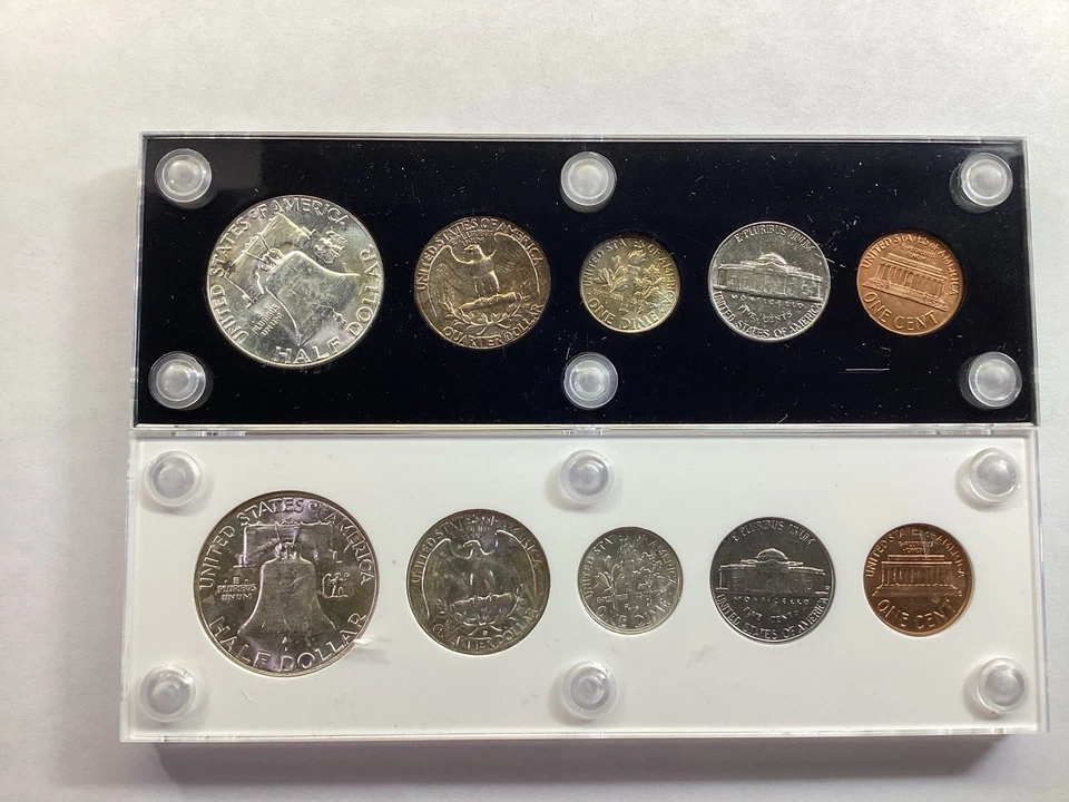 1962 P & D US Mint Uncirculated Mint Set in Capital Holders 10 Coins 091125 60er - Image 2 of 4