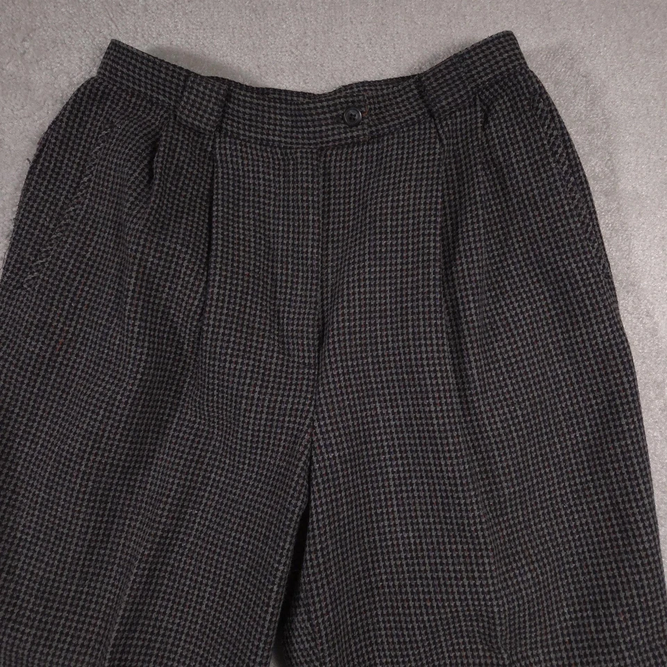 Norton McNaughton Pants Womens 14 Gray Wool Blend Pleated Lined Dress Trousers - Image 3 of 4