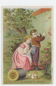 Mr Fancy Cancel Merrick Thread Co 6 Cord Soft Spool Cotton Vint Ad Card #2065