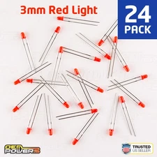24 X RadioShack 3mm Low Intensity Red LED #2760026 BULK PACK NEW