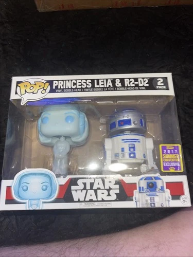 Funko POP! Star Wars Princess Leia & R2-D2 Figures Limited Edition Summer Conv