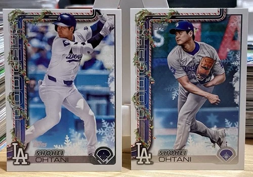 New Listing2025 Topps Holiday Shohei Ohtani 2 Card Base Lot #H1 & #H200 Dodgers