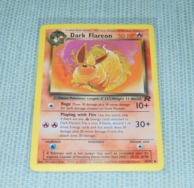 Pokemon Karten Dunkles Flareon 35/82 Sammelkartenspiel TCG Vintage 1999