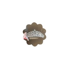 Princess Tiara Crystal Crown Headband Mini Silver Rhinestone Crown with Combs