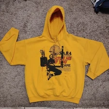 SUPER RARE Saba Pivot Gang Catch Me If You Care Hoodie Yellow Union Large Pullov