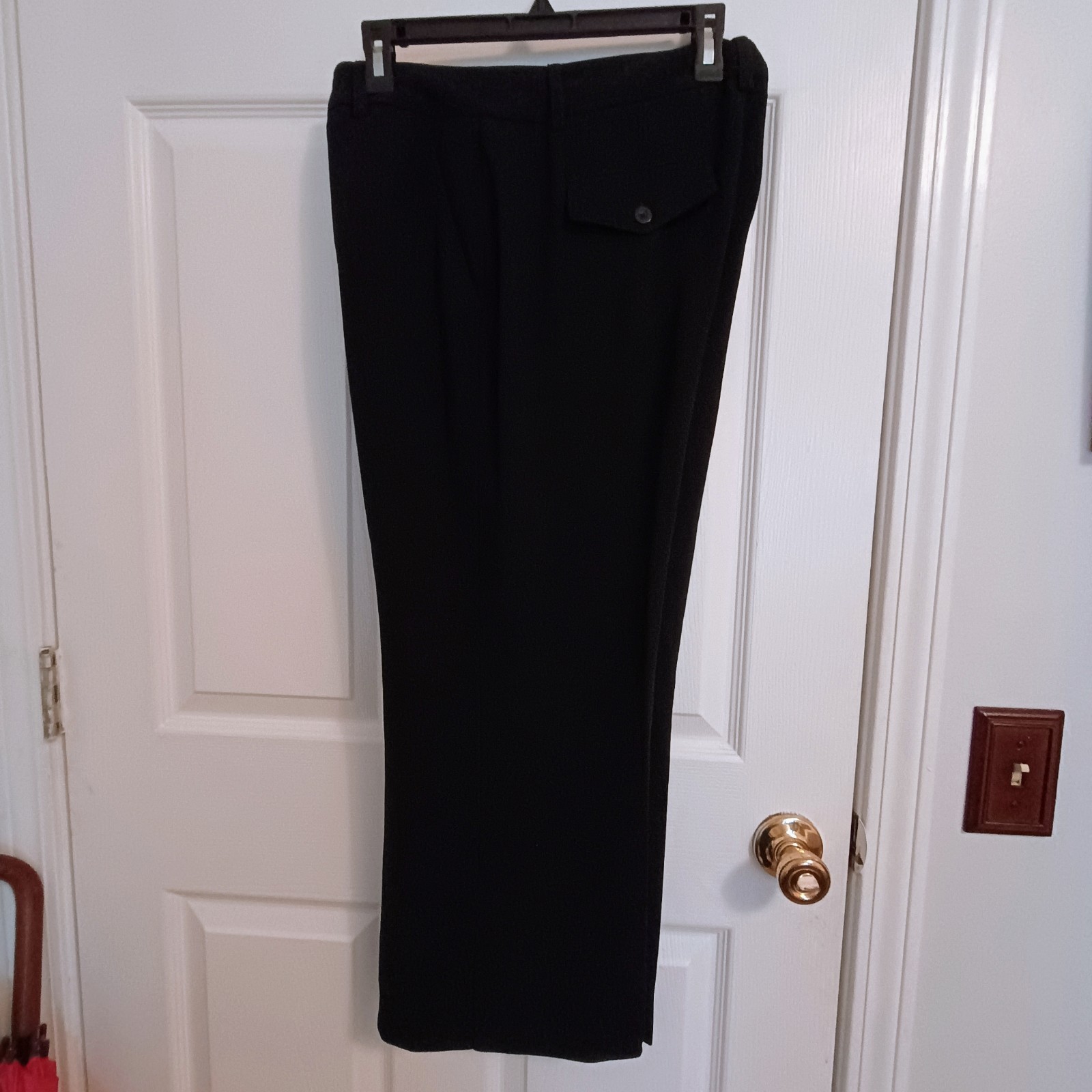 CAbi Dress Pants Trouser Women Slacks Black Sz 10  Office Business Wide Leg