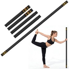 5FT Adjustable Yoga Stretch Stick Steel Mobility Exercise Pole With Foam Grip