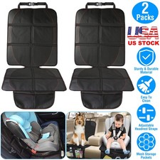 2 Packs Car Seat Protector Cushion Mat Pad w/Thick Padding Protector For Child