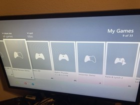 Microsoft Xbox 360 E 250GB Game Console Bundle. Comes W/ 4 Controllers & 5 Games