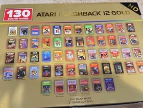 Atari Flashback 12 Gold HDMI Console 130 Classic Games w/ Pedals