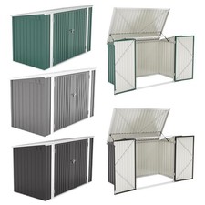 Outdoor Bicycle Shed Bike Tools Storage Garden Garbage Bin Shed Lockable Shelter