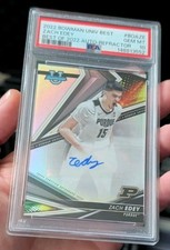 2022-23 Bowman University Best Zach Edey #BOA-ZE Autographs Refractor PSA 10