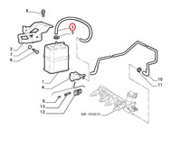 Flexibler Dampffilter Schlauch Fiat Punto - Lancia Y Original 46455466