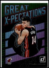 2019-20 Donruss Great X-Pectations Green Flood #25 Tyler Herro Miami Heat