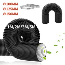 Aluminium Insulated Ducting Ventilation Flexible Foil 1-5m &empty;100MM &empty;125MM &empty;150MM