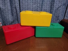 3 Vintage Chubs Plastic Stackable Containers Baby Wipes Holder Boxes Lot