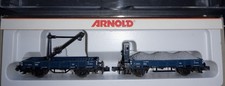 Arnold 4241-001 set carri merci 2 pezzi blu-turchese delle ferrovie dello Stato; confezione originale, scala N