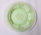 2 Federal Glass 8.5" Luncheon Plates GEORGIAN GREEN Love Birds (Uranium, 1930s) — photo 6