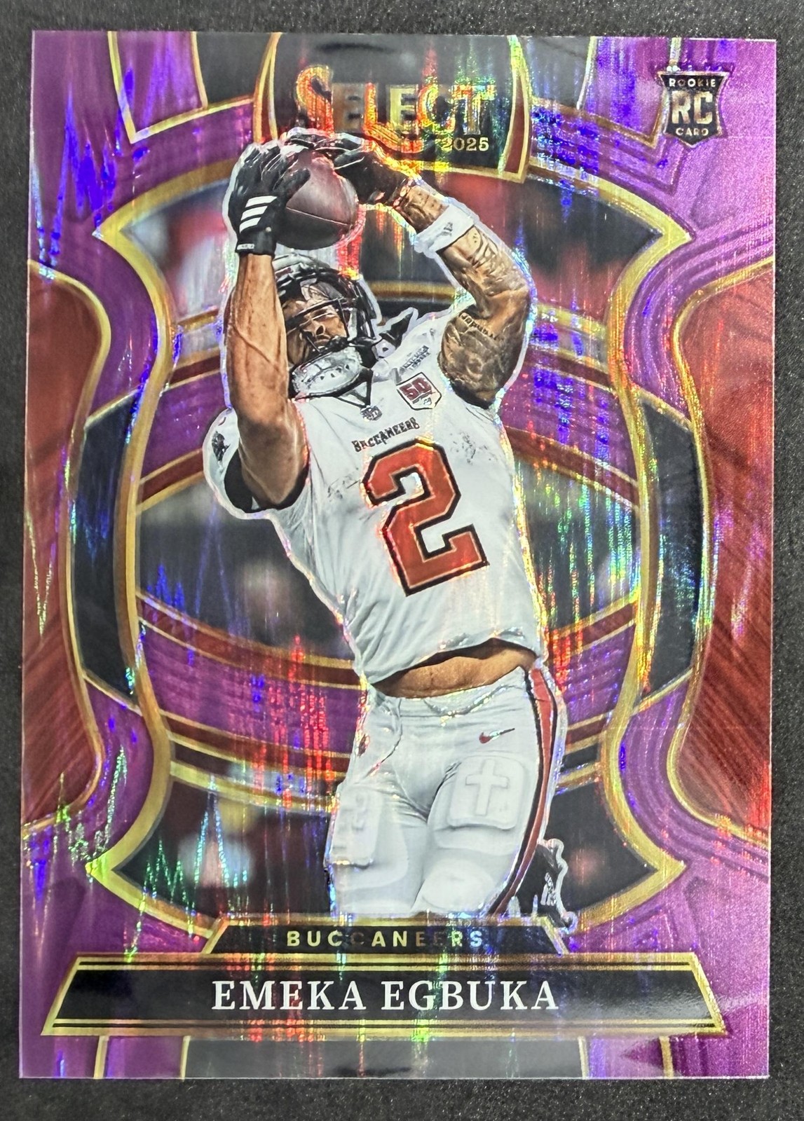 2025 Panini Select #37 Emeka Egbuka Purple Prizm Shock #/699 (RC)