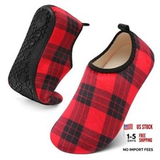 Womens Mens Cozy House Slippers - Portable 8-8.5 Women/7-7.5 Men Redgrid