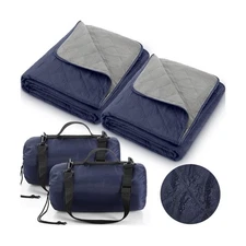 Tranqun 2 Large Outdoor Blanket 78'' x 55'' Quilted Windproof Water... Fast Ship