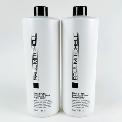 (2x) Paul Mitchell Firm Style Freeze & Shine Super Spray (1L / 33.8 fl oz Each)