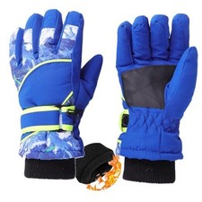 Kids Winter Warm Gloves Water-Repellent Cold Weather 7.67" 3.54" for 4-7Y blue
