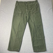Vintage Vietnam War OG 107 Pants Mens 42x33 Fit 40x32 Baker 60s Cotton Fatigue