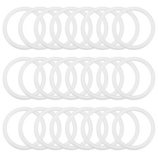 2.4 Inch Dream Catcher Rings, 24 Pcs Plastic Macrame Wreath Floral Hoop White