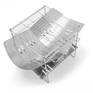 Folding Charcoal BBQ Grill Portable Stainless Steel Collapsible Camping Gri UT