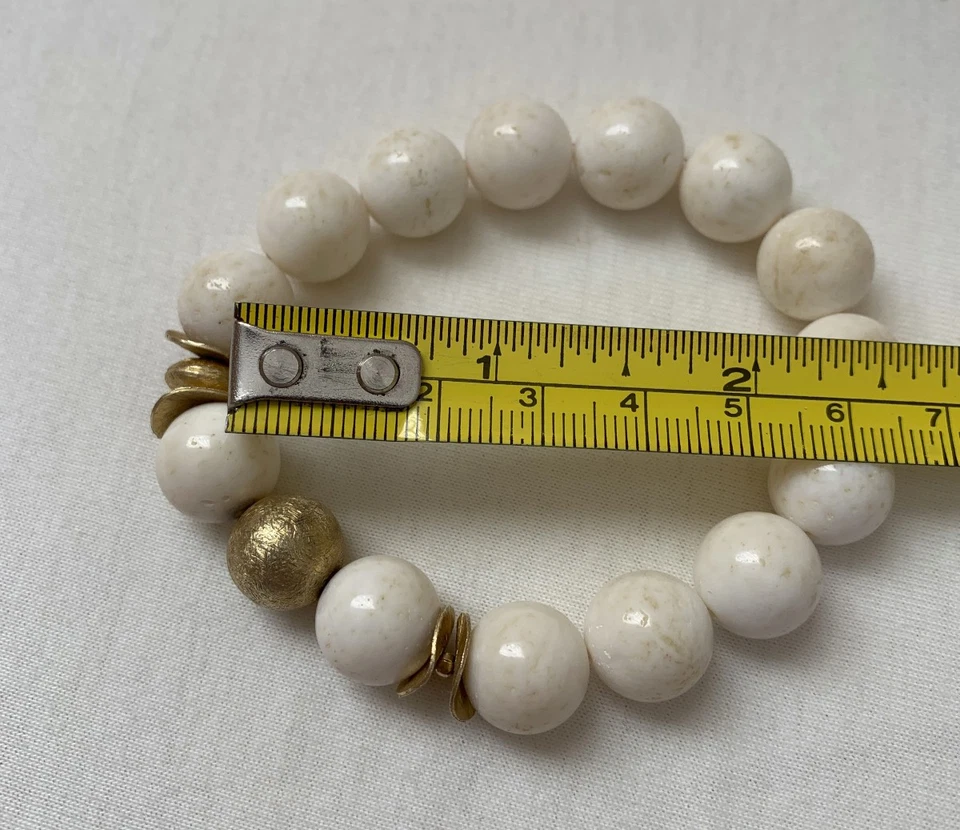 Schmuckset Kette, Armband, Ohrhänger Weißkoralle, Lapislazuli, Silber vergoldet - Bild 4 von 4