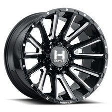 22x10 Hostile H123 Typhoon Blade Cut Gloss Black Milled Wheel 6x5.5 -25mm