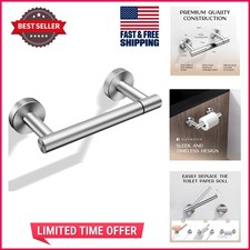 Brushed Nickel Wall Mount Toilet Paper Holder - Modern Pivoting Roll Holder