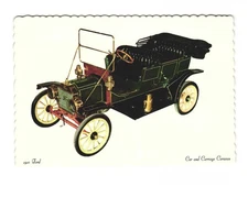 1910 Ford Model T Touring car carriage Caravan Luray Caverns VA VTG postcard Unp