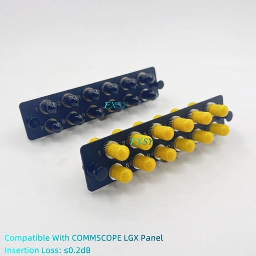 LGX Fiber Optical Panel 12 ST Simplex SM/MM Adapter Compatible COMMSCOPE LGX - Picture 2 of 9