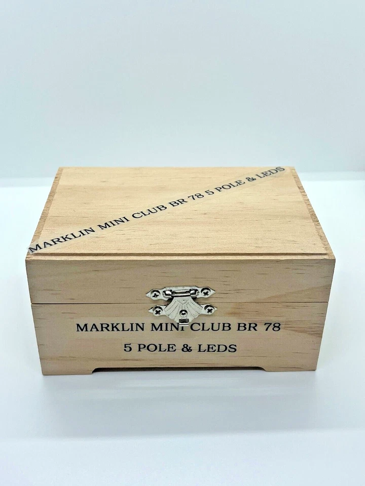 Z Scale Marklin Mini-Club 88062 BR 78 5 Pole Motor Custom Wood Case & LEDs - Image 3 of 4